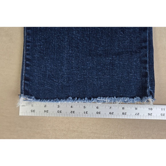 Judy Blue Womens Dark Wash Wide leg Cropped Raw Hem Stretch Jeans 20W JB82517DK - Picture 6 of 11